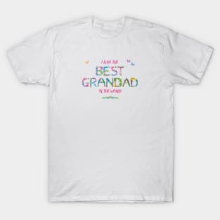 I have the best grandad in the world - tropical wordart T-Shirt